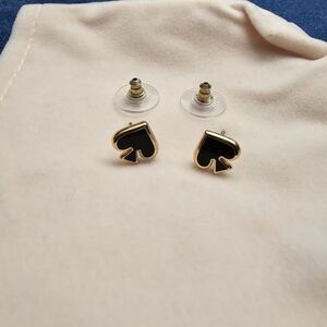 Black and Gold Kate Spade Stud Earrings